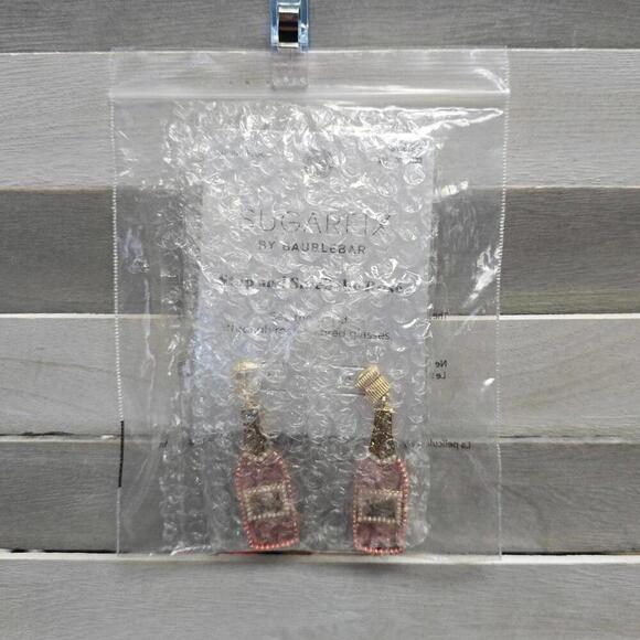 Rose Bottle Drop Earrings - Rose Pink | SUGARFIX by BaubleBar - Picture 6 of 6